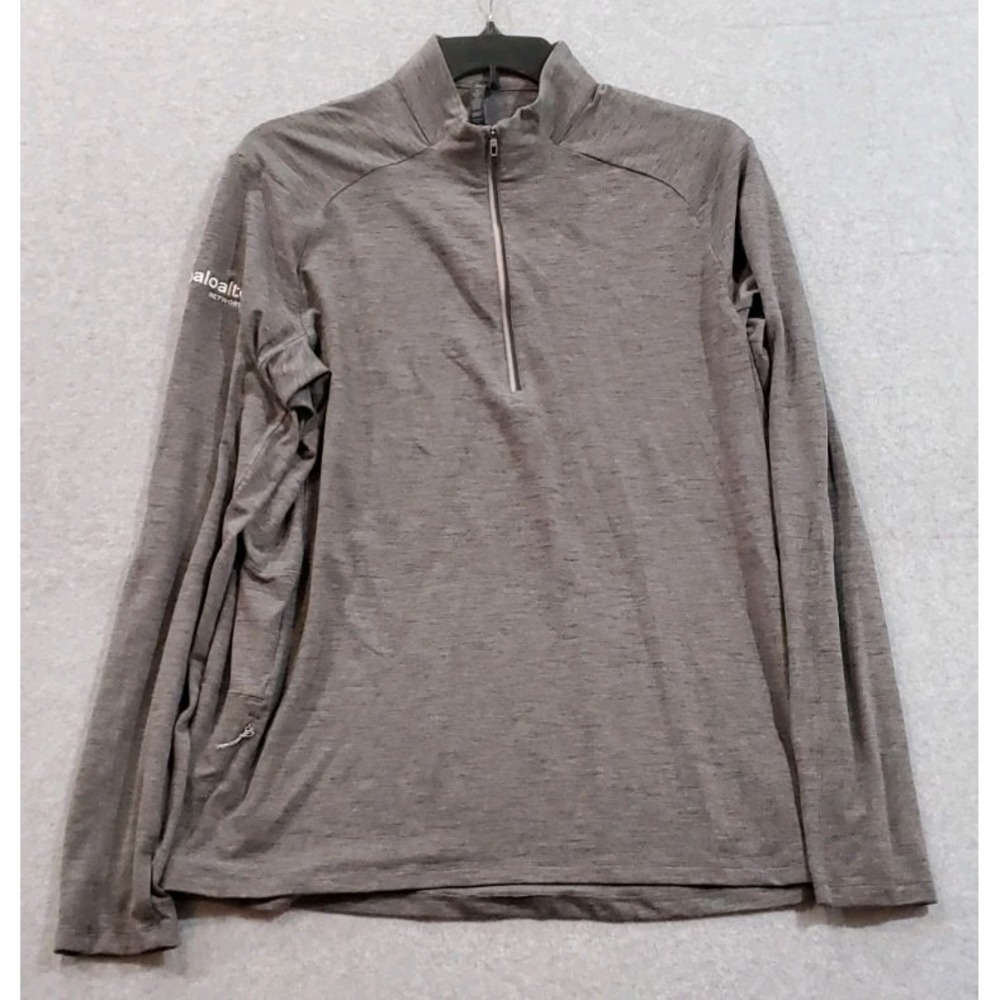 Lululemon Mens Surge Warm Half Zip Pullover Running Workout Shirt Gray‎ 2XL